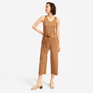 Everlane Luxe Cotton Jumpsuit Toasted Coconut